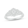 Thumbnail Image 1 of Diamond Accent Beaded Cushion Frame Promise Ring Sterling Silver