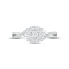 Thumbnail Image 2 of Diamond Double Halo Promise Ring 1/6 ct tw Sterling Silver