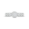 Diamond Milgrain Promise Ring 1/8 ct tw Round-cut Sterling Silver