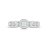 Thumbnail Image 2 of Diamond Halo Milgrain Promise Ring 1/8 ct tw Sterling Silver