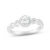 Diamond Twist Promise Ring 1/10 ct tw Round-cut Sterling Silver