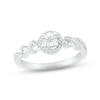 Thumbnail Image 0 of Diamond Twist Promise Ring 1/10 ct tw Round-cut Sterling Silver