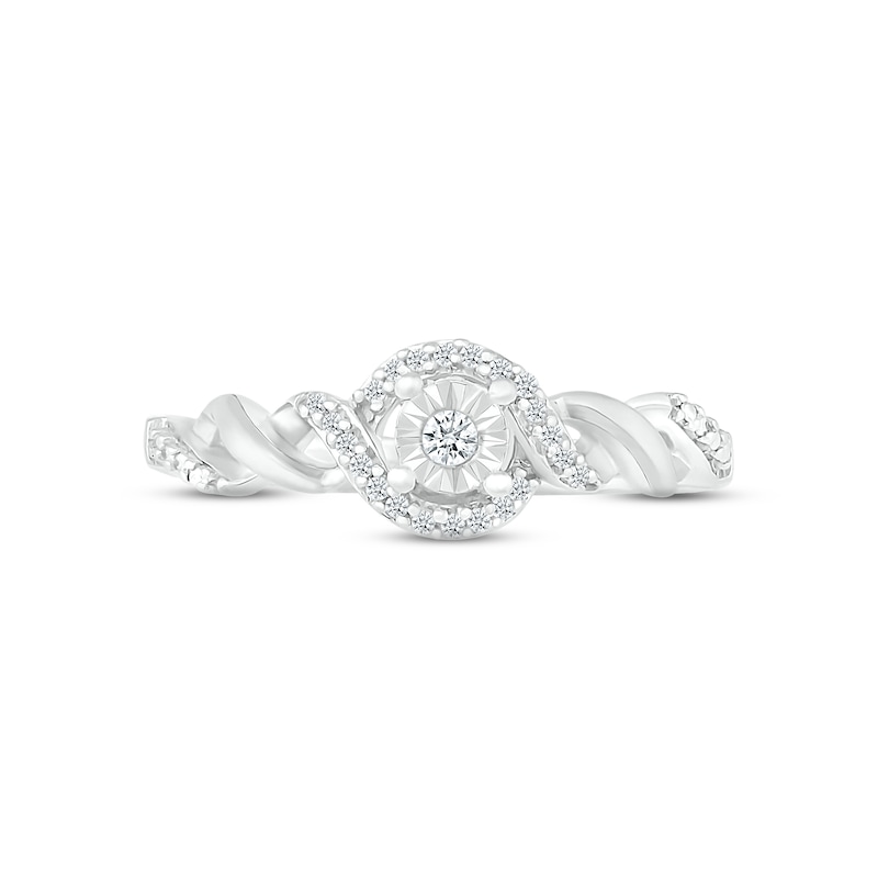 Main Image 2 of Diamond Twist Promise Ring 1/10 ct tw Sterling Silver