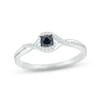 Thumbnail Image 1 of Black & White Diamond Promise Ring 1/15 ct tw Sterling Silver