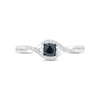 Thumbnail Image 1 of Black & White Diamond Promise Ring 1/15 ct tw Round-cut Sterling Silver