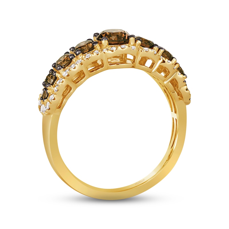 Le Vian Chocolate Waterfall Diamond Ring 1-1/2 ct tw 14K Honey Gold