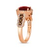 Le Vian Chocolate Waterfall Garnet Ring 3/4 ct tw Diamonds 14K Strawberry Gold