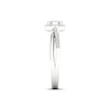 Thumbnail Image 3 of Multi-Diamond Oval Halo Promise Ring 1/6 ct tw Sterling Silver