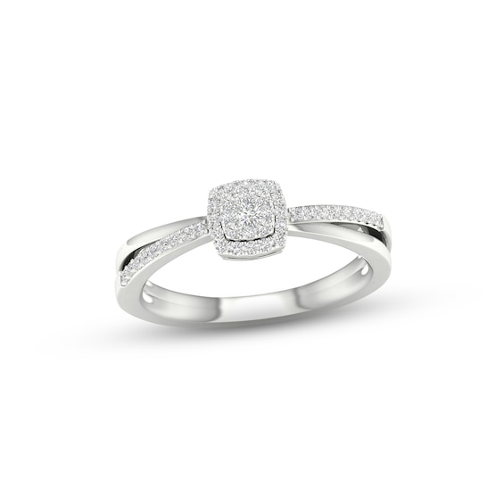 indruk Schat daarna Kay Multi-Diamond Cushion Halo Promise Ring 1/6 ct tw Round-cut Sterling Silver | Foxvalley Mall indruk Schat daarna Kay Multi-Diamond Cushion Halo Promise Ring 1/6 ct tw Round-cut Sterling Silver | Foxvalley Mall