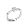 Thumbnail Image 2 of Diamond Cushion Halo Promise Ring 1/6 ct tw Sterling Silver