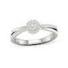 Thumbnail Image 0 of Diamond Halo Promise Ring 1/6 ct tw Round-cut Sterling Silver