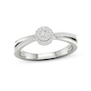 Thumbnail Image 1 of Diamond Halo Promise Ring 1/6 ct tw Sterling Silver