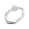 Thumbnail Image 1 of Diamond Halo Promise Ring 1/6 ct tw Round-cut Sterling Silver