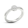 Thumbnail Image 2 of Diamond Halo Promise Ring 1/6 ct tw Sterling Silver
