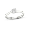 Thumbnail Image 1 of Multi-Diamond Cushion Promise Ring 1/6 ct tw Sterling Silver