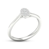 Thumbnail Image 2 of Multi-Diamond Oval Promise Ring 1/6 ct tw Sterling Silver