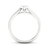 Thumbnail Image 3 of Multi-Diamond Center Oval Promise Ring 1/6 ct tw Round-cut Sterling Silver