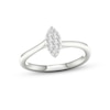 Thumbnail Image 0 of Multi-Diamond Center Marquise Promise Ring 1/6 ct tw Round-cut Sterling Silver