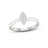 Thumbnail Image 1 of Multi-Diamond Marquise Promise Ring 1/6 ct tw Sterling Silver
