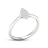 Thumbnail Image 2 of Multi-Diamond Marquise Promise Ring 1/6 ct tw Sterling Silver