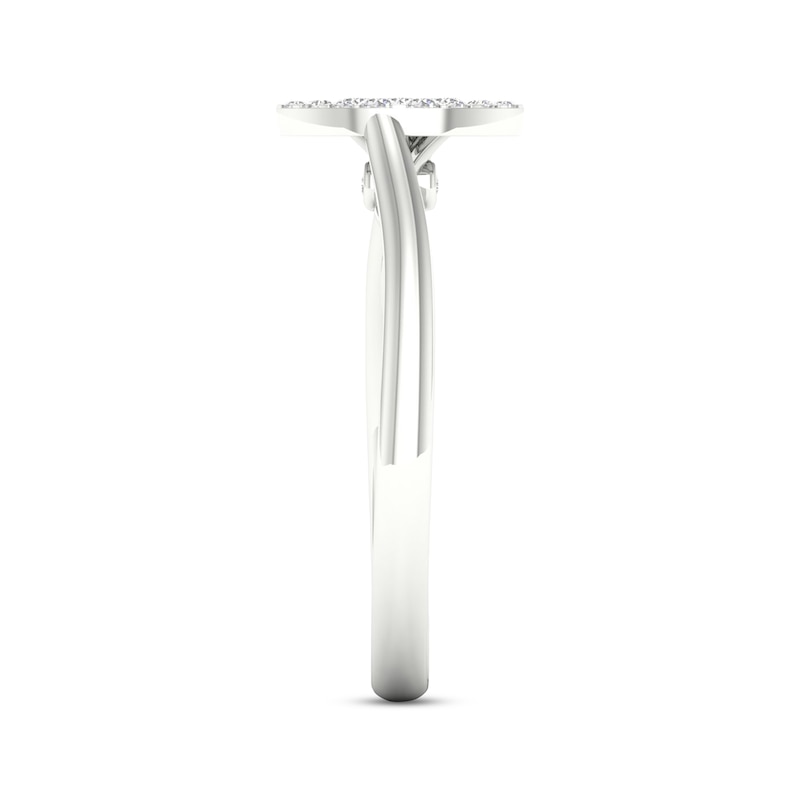 Main Image 3 of Multi-Diamond Marquise Promise Ring 1/6 ct tw Sterling Silver