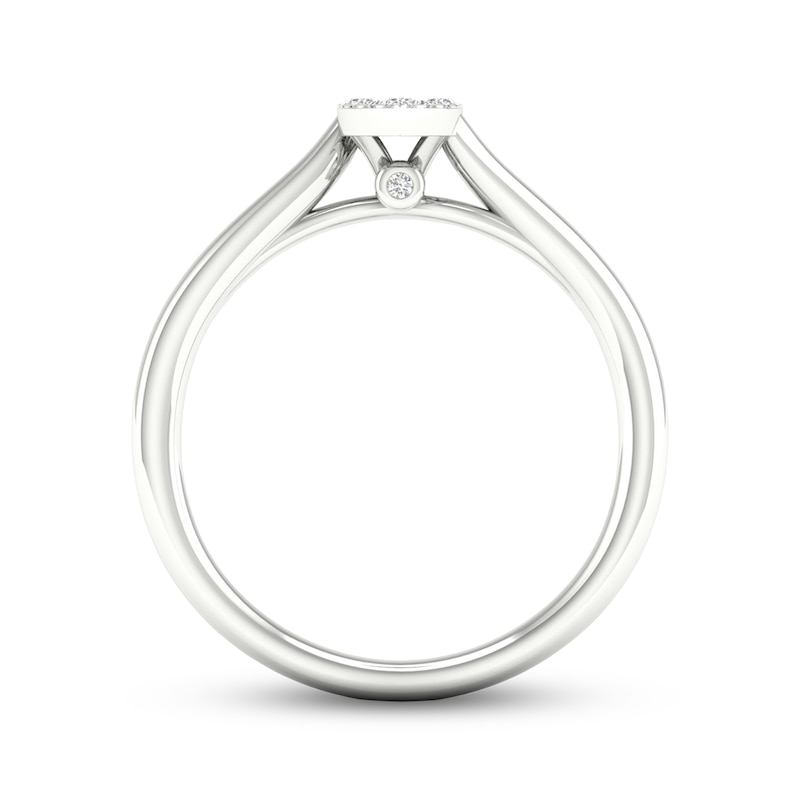 Main Image 4 of Multi-Diamond Marquise Promise Ring 1/6 ct tw Sterling Silver
