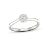 Thumbnail Image 1 of Multi-Diamond Circle Promise Ring 1/6 ct tw Sterling Silver
