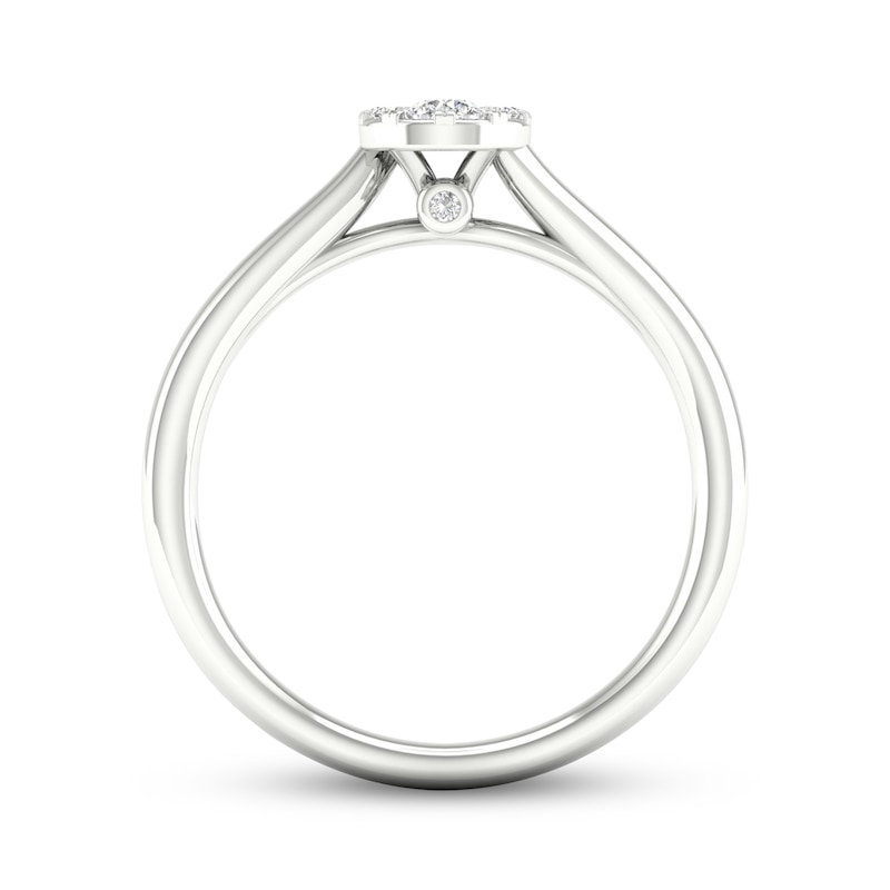 Main Image 4 of Multi-Diamond Circle Promise Ring 1/6 ct tw Sterling Silver