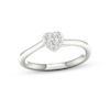 Thumbnail Image 1 of Multi-Diamond Heart Promise Ring 1/6 ct tw Sterling Silver