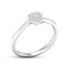 Thumbnail Image 1 of Multi-Diamond Center Heart Promise Ring 1/6 ct tw Round-cut Sterling Silver