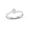 Thumbnail Image 1 of Multi-Diamond Oval Promise Ring 1/6 ct tw Sterling Silver-