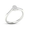 Thumbnail Image 2 of Multi-Diamond Oval Promise Ring 1/6 ct tw Sterling Silver-
