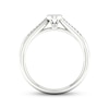 Thumbnail Image 4 of Multi-Diamond Oval Promise Ring 1/6 ct tw Sterling Silver-