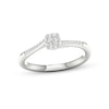 Thumbnail Image 1 of Multi-Diamond Cushion Promise Ring 1/6 ct tw Sterling Silver