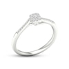 Thumbnail Image 2 of Multi-Diamond Cushion Promise Ring 1/6 ct tw Sterling Silver