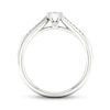Thumbnail Image 3 of Multi-Diamond Center Cushion Promise Ring 1/6 ct tw Round-cut Sterling Silver
