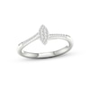 Multi-Diamond Center Marquise Promise Ring 1/6 ct tw Round-cut Sterling Silver