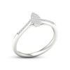 Thumbnail Image 2 of Multi-Diamond Marquise Promise Ring 1/6 ct tw Sterling Silver