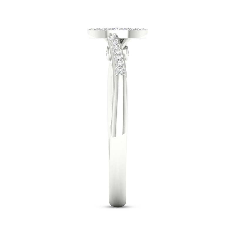 Main Image 3 of Multi-Diamond Marquise Promise Ring 1/6 ct tw Sterling Silver