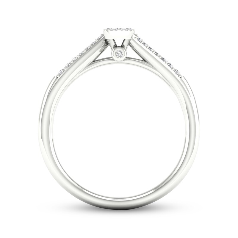 Main Image 4 of Multi-Diamond Marquise Promise Ring 1/6 ct tw Sterling Silver