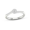 Thumbnail Image 0 of Multi-Diamond Center Round Promise Ring 1/6 ct tw Round-cut Sterling Silver