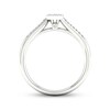 Thumbnail Image 3 of Multi-Diamond Center Heart Promise Ring 1/6 ct tw Round-cut Sterling Silver