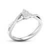 Thumbnail Image 1 of Multi-Diamond Center Pear Twist Promise Ring 1/6 ct tw Round-cut Sterling Silver