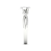 Thumbnail Image 2 of Multi-Diamond Center Pear Twist Promise Ring 1/6 ct tw Round-cut Sterling Silver