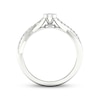 Thumbnail Image 4 of Multi-Diamond Pear-Shaped Twist Promise Ring 1/6 ct tw Sterling Silver