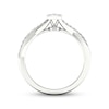 Thumbnail Image 3 of Multi-Diamond Center Cushion Twist Promise Ring 1/6 ct tw Round-cut Sterling Silver