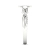 Multi-Diamond Center Marquise Twist Promise Ring 1/6 ct tw Round-cut Sterling Silver