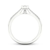 Thumbnail Image 4 of Multi-Diamond Circle Promise Ring 1/6 ct tw Sterling Silver