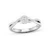 Thumbnail Image 0 of Multi-Diamond Center Round Twist Promise Ring 1/6 ct tw Round-cut Sterling Silver