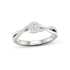 Thumbnail Image 1 of Multi-Diamond Circle Promise Ring 1/6 ct tw Sterling Silver